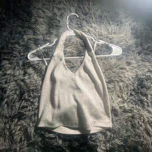 Gray Halter Top